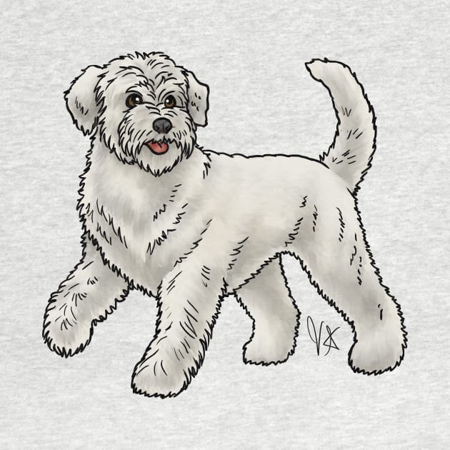 Dog - Soft-Coated Wheaten Terrier - Heavy White by Jen's Dogs Custom Gifts and Designs